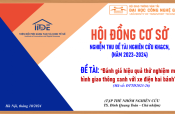 Nghiệm thu đề tài trọng điểm nghiên cứu ứng dụng KH&CN  về Giao thông xanh sử dụng xe điện hai bánh trong đô thị